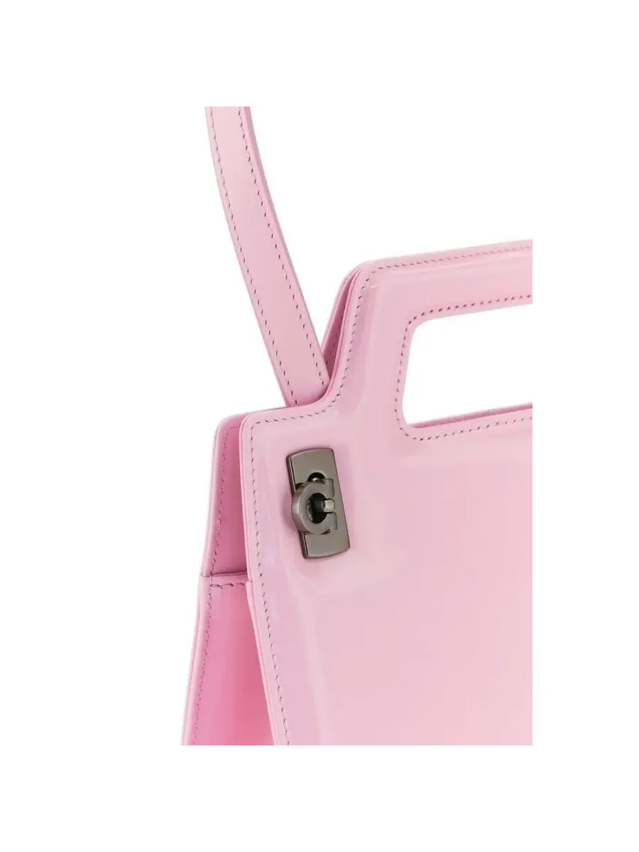 Сумка Ferragamo Mini Wanda с верхней ручкой из кожи — изображение 4 из 4, розовый