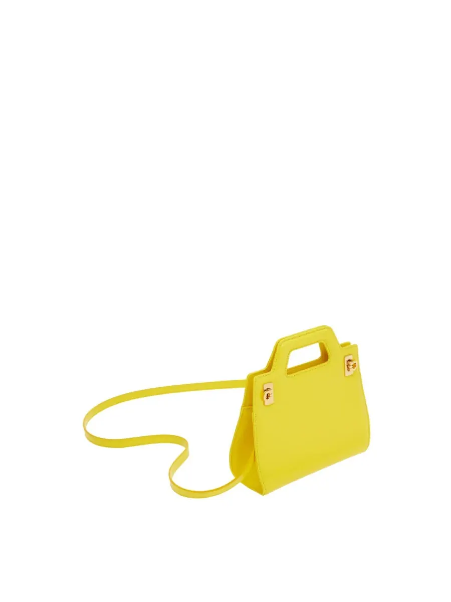 Сумка Ferragamo Mini Wanda с верхней ручкой из кожи — 5