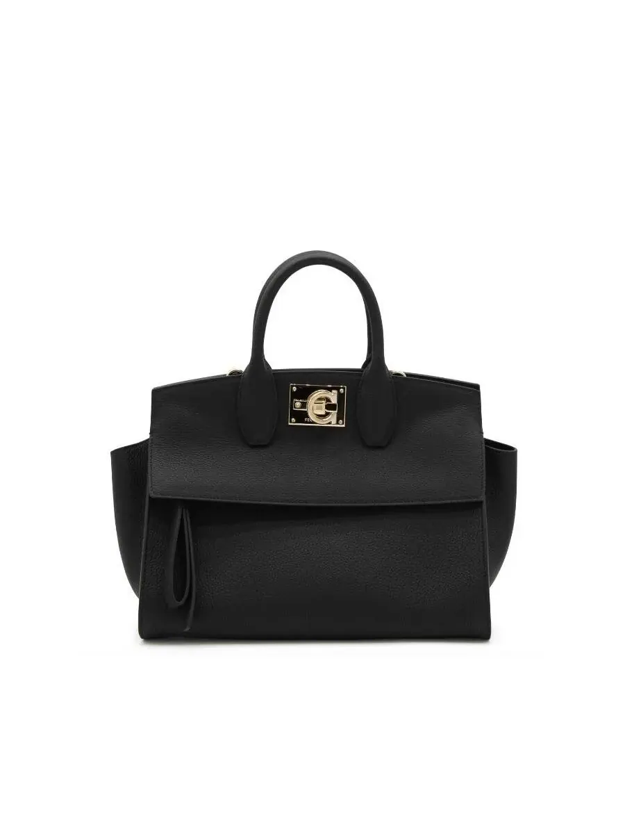 Сумка-тоут Ferragamo Studio Gancini — изображение 1 из 5, черный