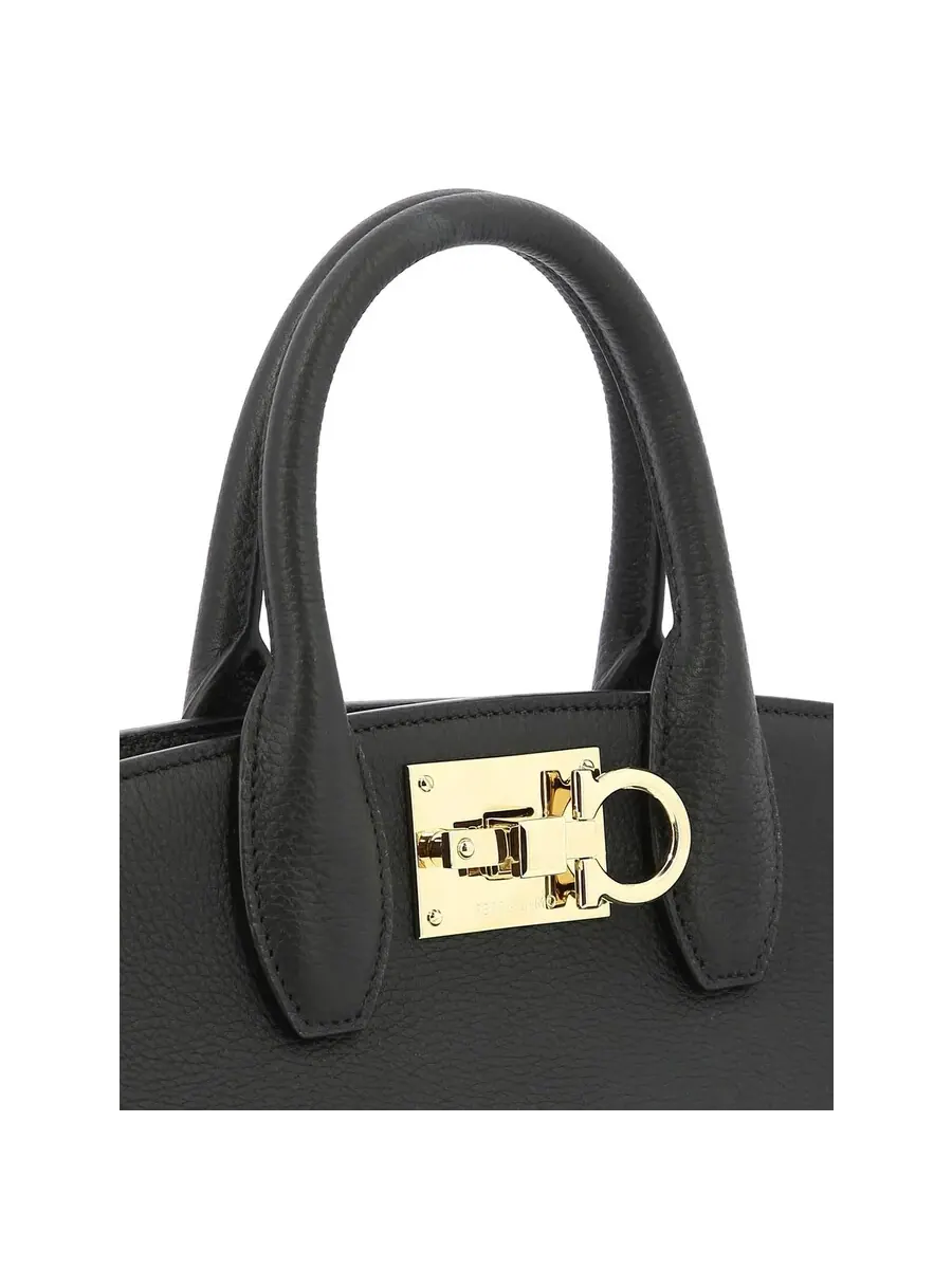 Сумка-тоут Ferragamo Studio Gancini — изображение 4 из 5, черный