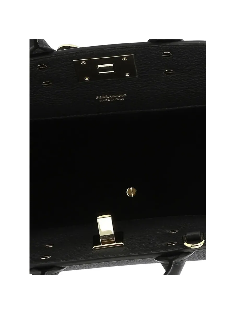 Сумка-тоут Ferragamo Studio Gancini — изображение 5 из 5, черный