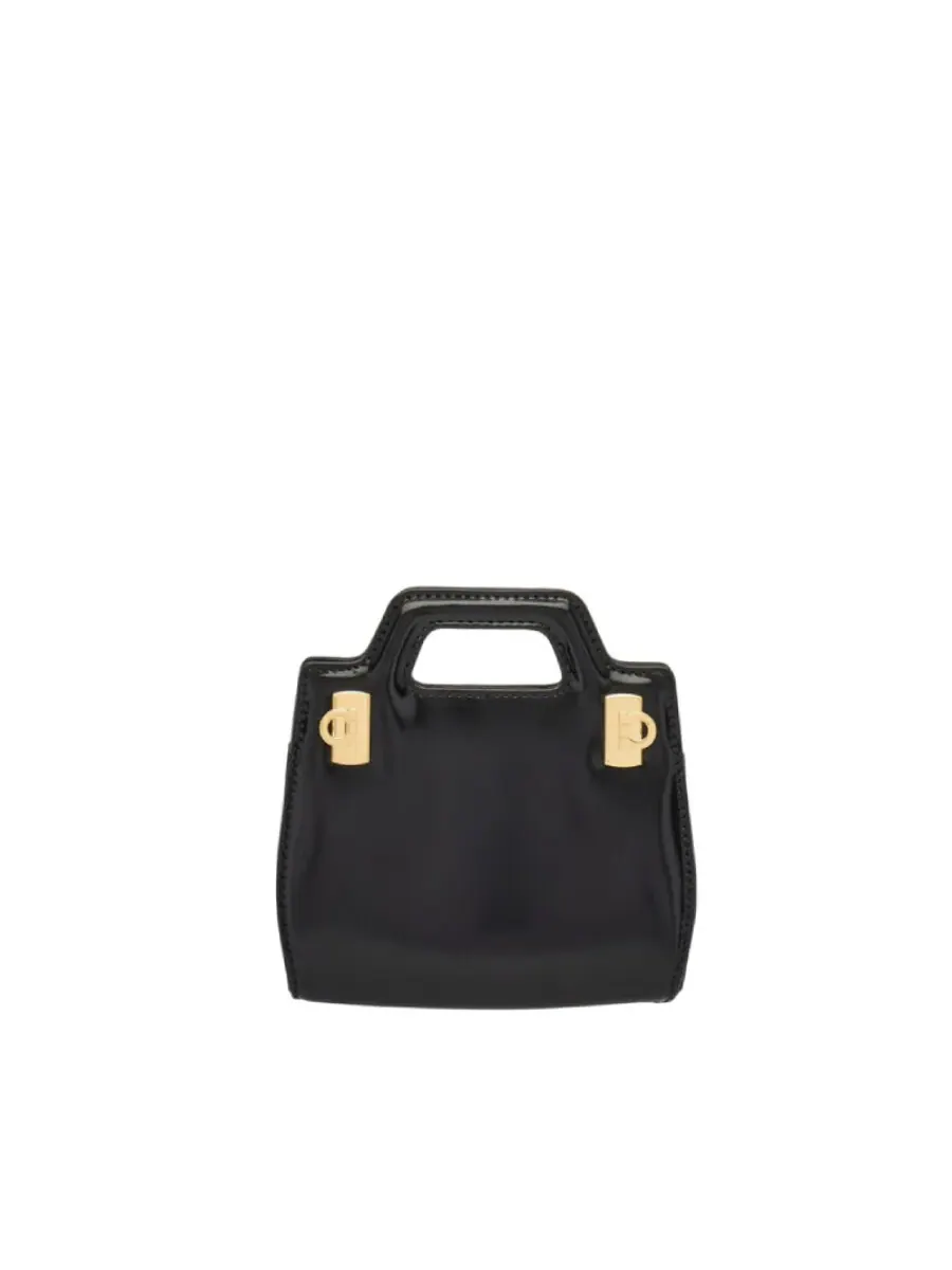 Кожаная сумка на плечо Ferragamo Wanda Micro — изображение 1 из 6, черный