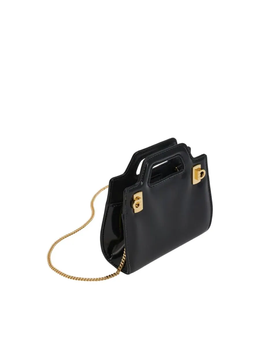 Кожаная сумка на плечо Ferragamo Wanda Micro — изображение 6 из 6, черный