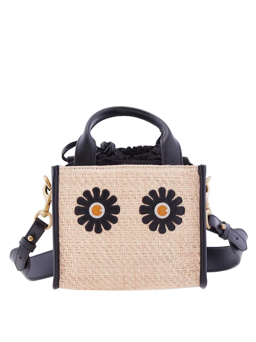 Мини-сумка-тоут Inoui Editions Woven Daisy — изображение 1 из 4, бежевый