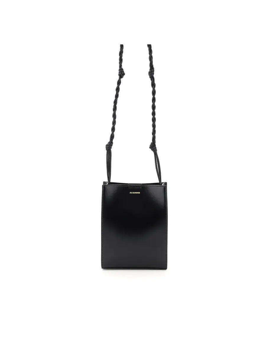 Черная кожаная маленькая сумка Jil Sander Tangle через плечо — изображение 1 из 5, черный