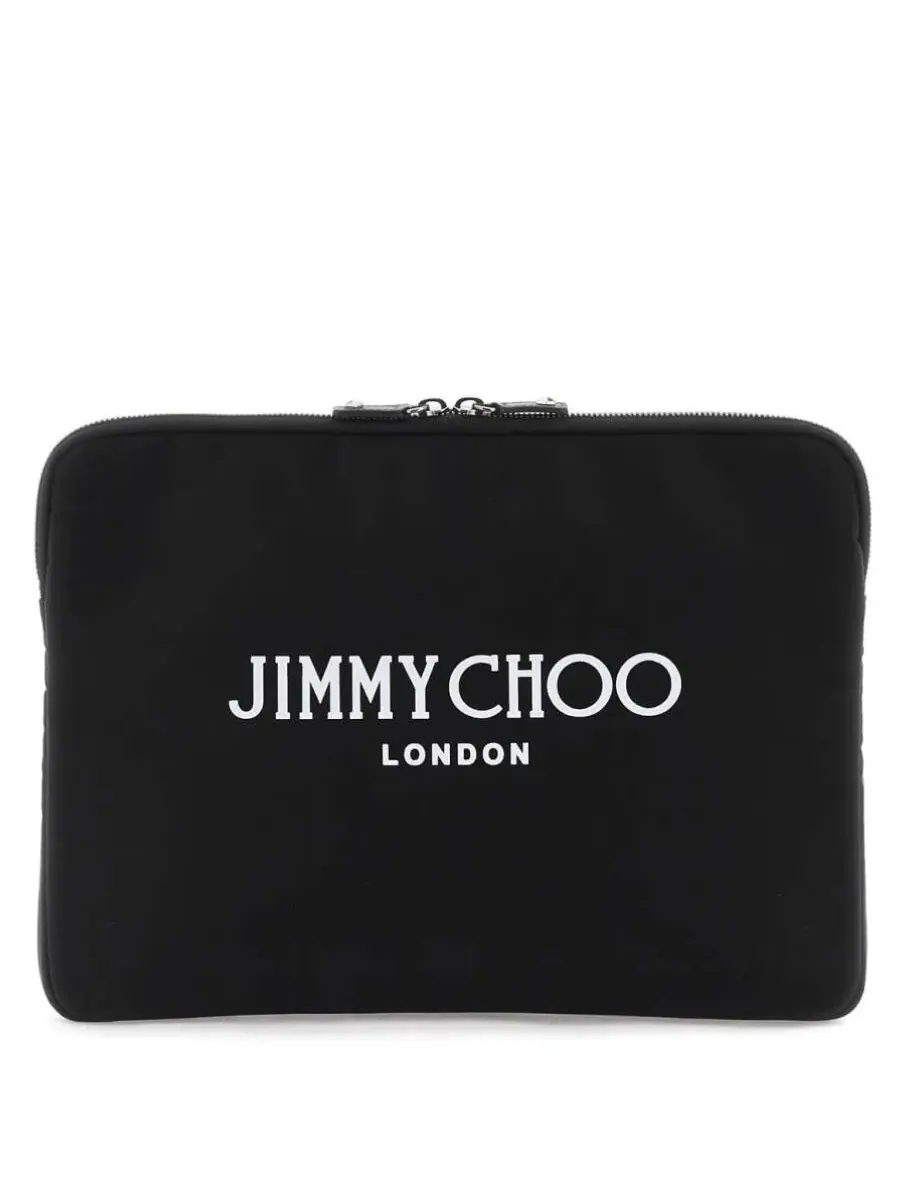 Косметичка Jimmy Choo Adler с логотипом — черный
