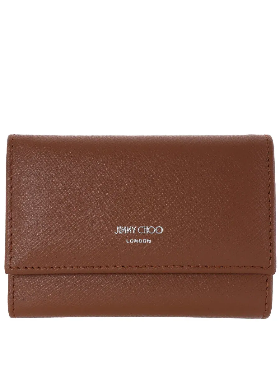 Кожаный держатель для ключей Jimmy Choo Howick — изображение 1 из 5, коричневый