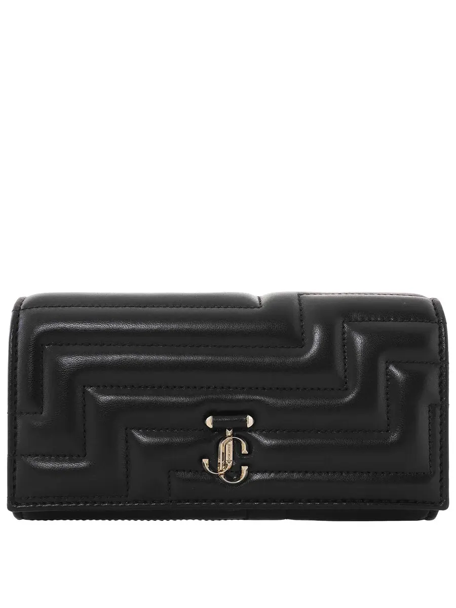 Кожаный континентальный кошелек Jimmy Choo Martina JC Emblem из наппы — изображение 1 из 5, черный