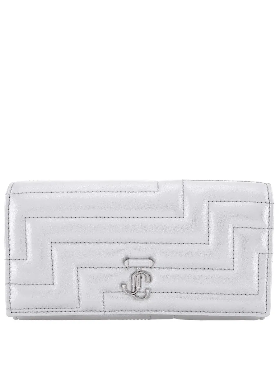 Кошелек Jimmy Choo Martina JC Emblem из кожи наппа Continental — изображение 1 из 6, серый