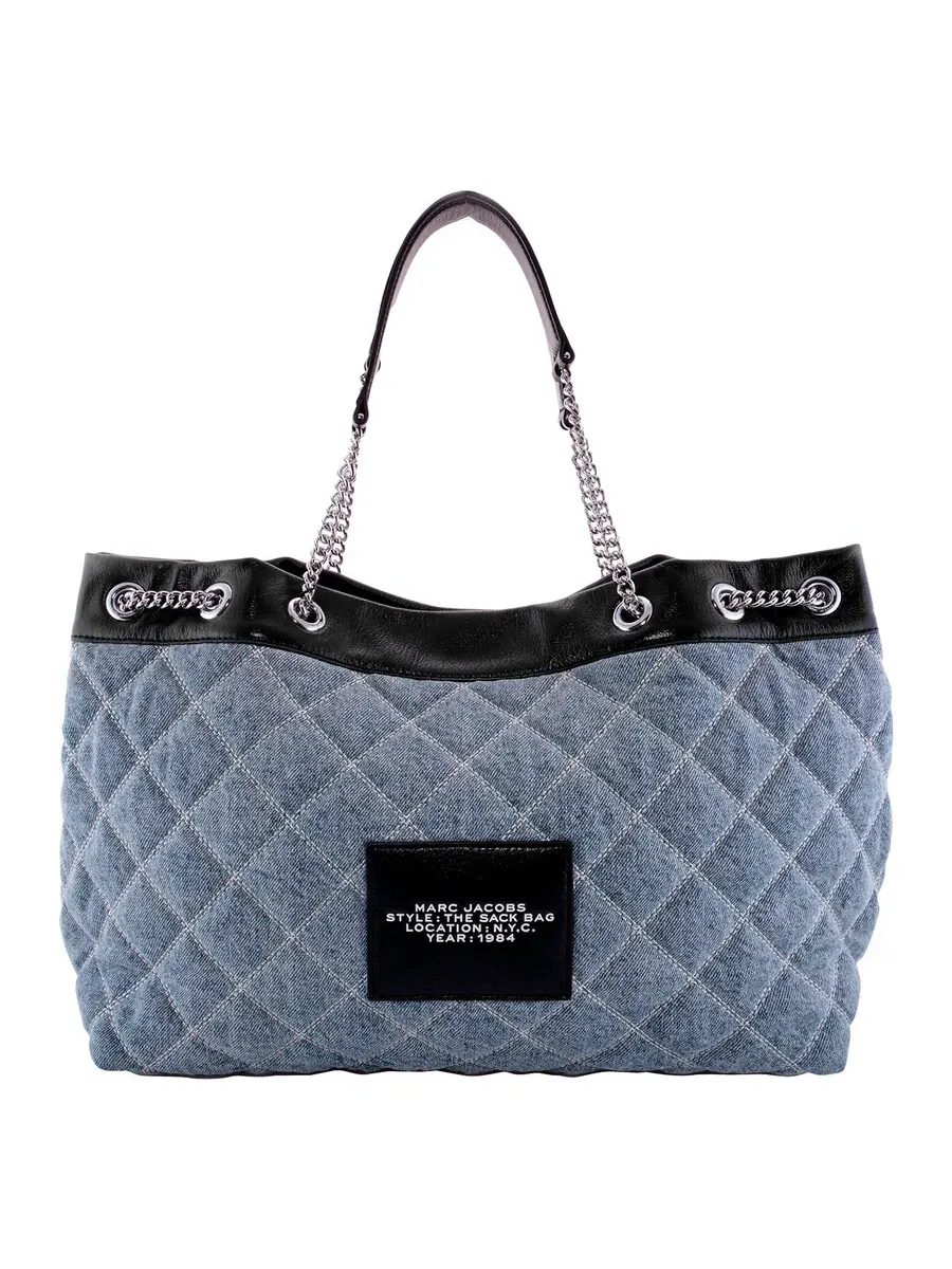 Сумка Marc Jacobs The Quilted Denim Chain Sack — изображение 4 из 5, индиго