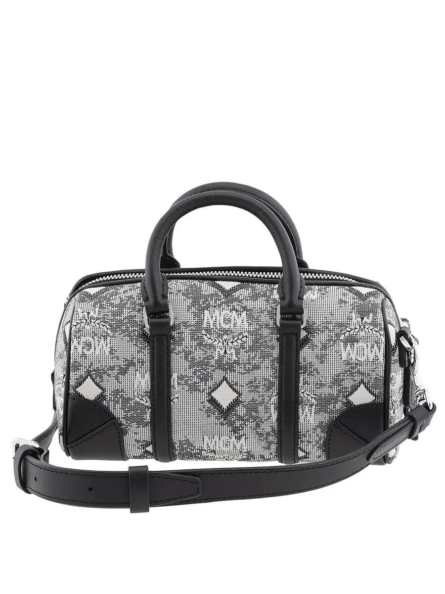 Сумка MCM Vintage Jacquard с монограммой Boston — изображение 4 из 5, серый
