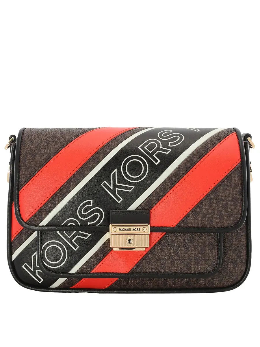 Женская сумка Michael Kors Bradshaw через плечо, коричневая Signature — изображение 1 из 5, коричневый