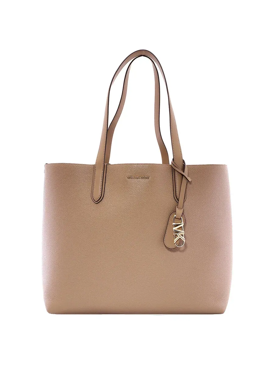 Женская сумка-тоут Michael Kors Eliza из зернистой телячьей кожи, бежевая — изображение 1 из 5, бежевый