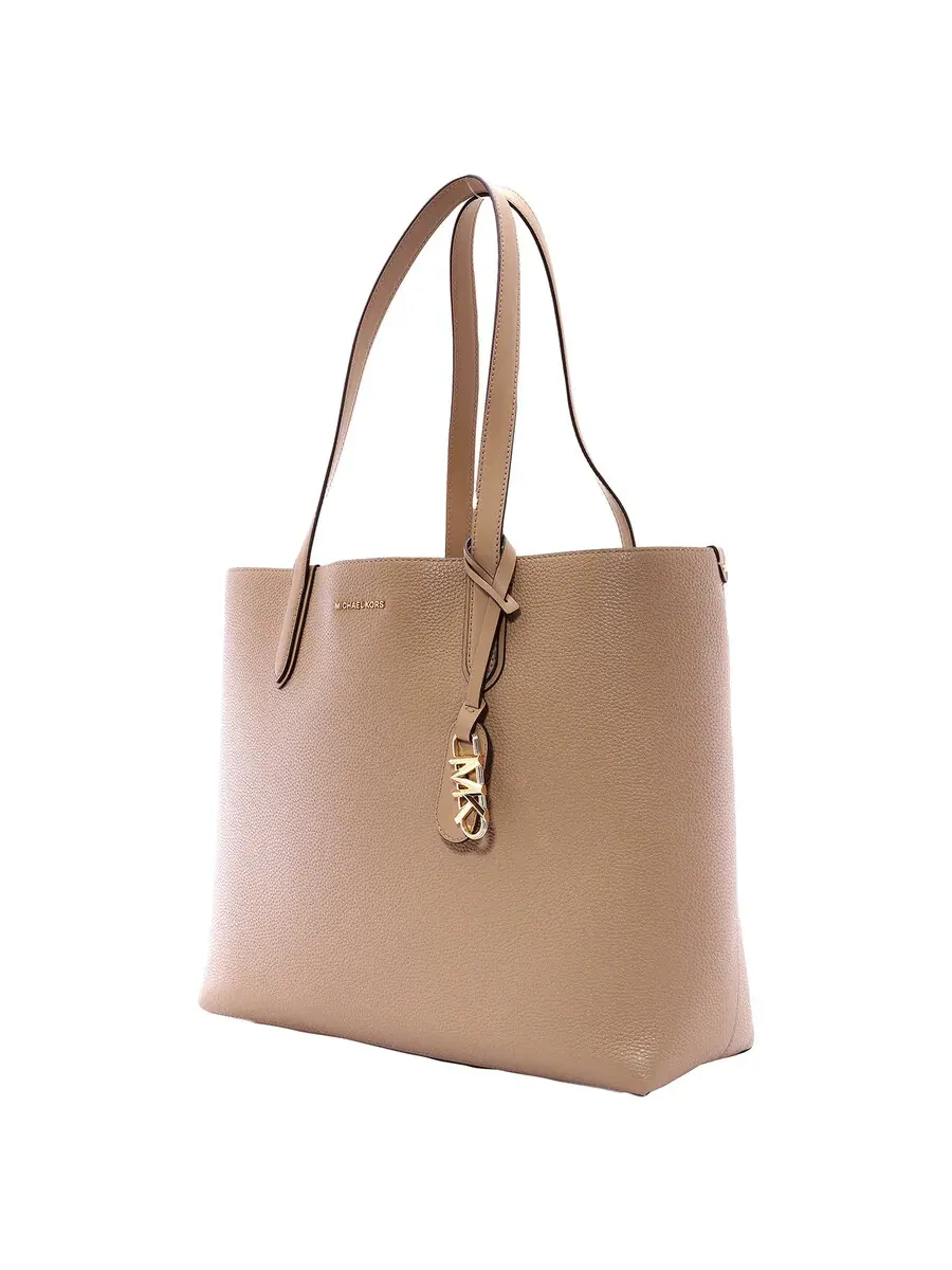 Женская сумка-тоут Michael Kors Eliza из зернистой телячьей кожи, бежевая — изображение 3 из 5, бежевый