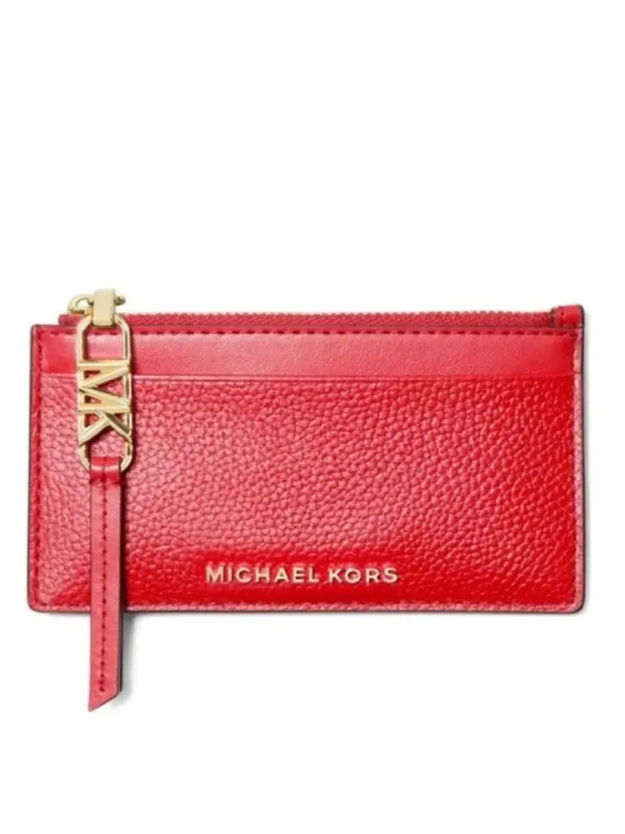 Визитница Michael Kors Empire из телячьей кожи маленького размера — изображение 1 из 2, красный