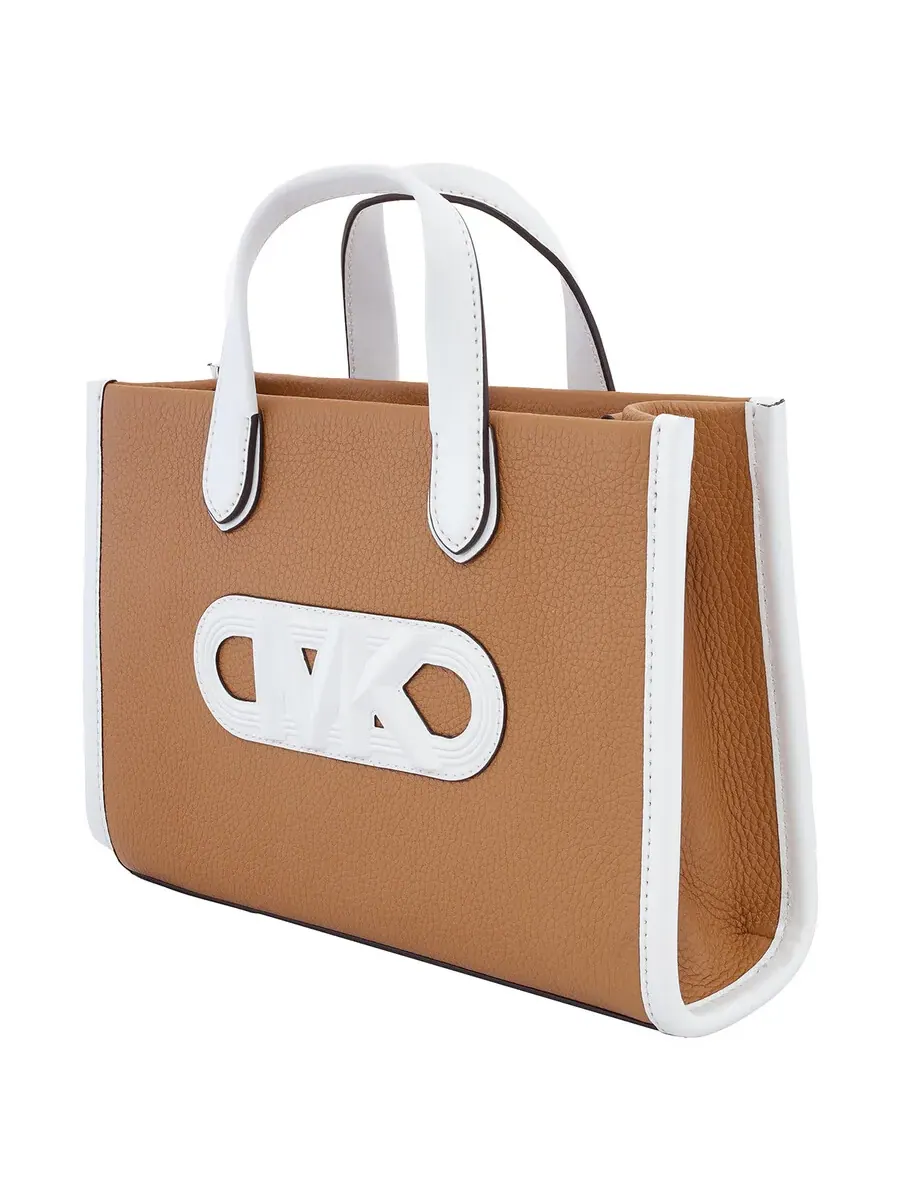 Женская сумка-мессенджер Michael Kors Gigi из тисненой кожи, коричневая — изображение 3 из 5, коричневый