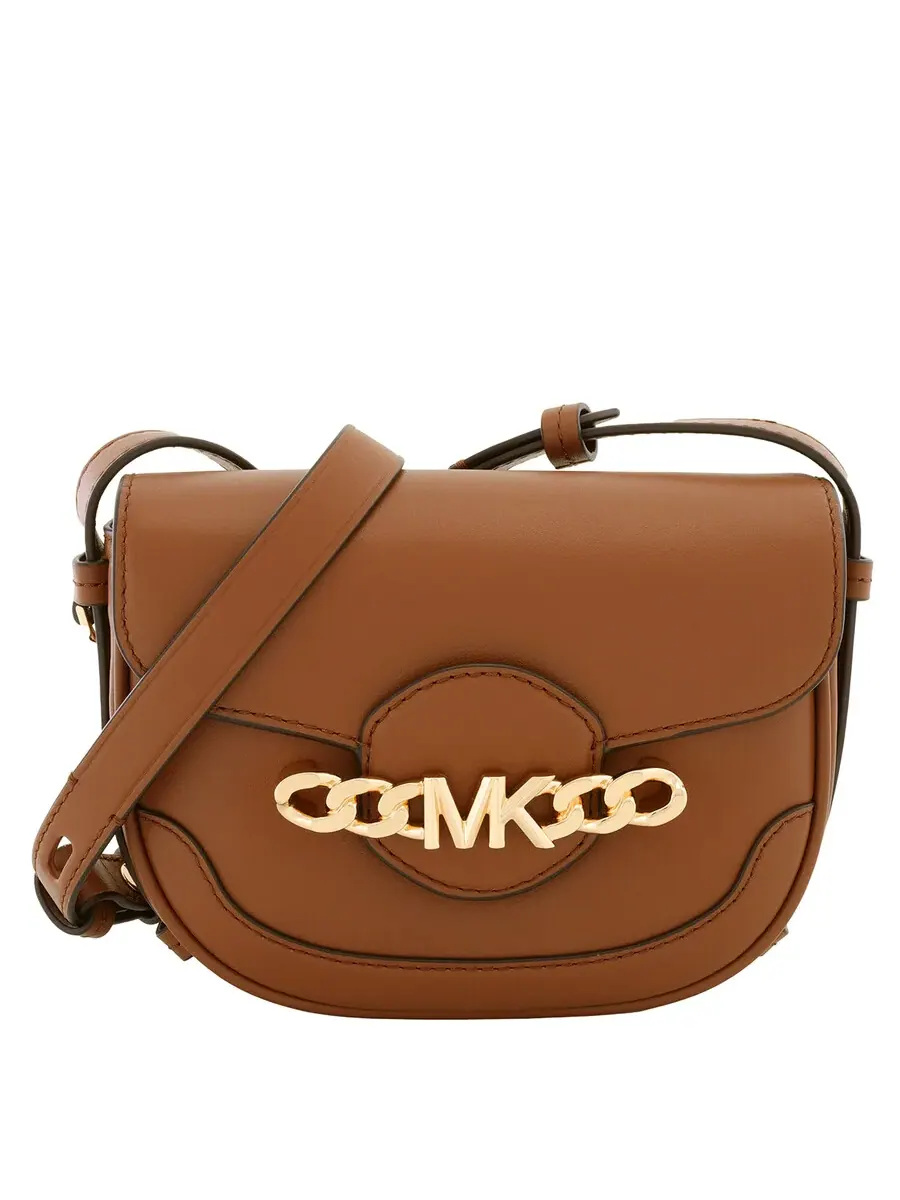 Женская сумка через плечо Michael Kors Hally из натуральной кожи — изображение 1 из 7, коричневый
