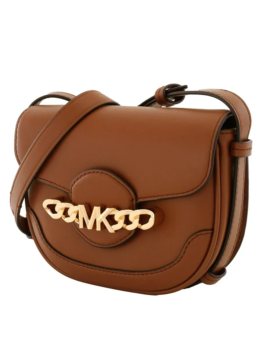 Женская сумка через плечо Michael Kors Hally из натуральной кожи — изображение 4 из 7, коричневый