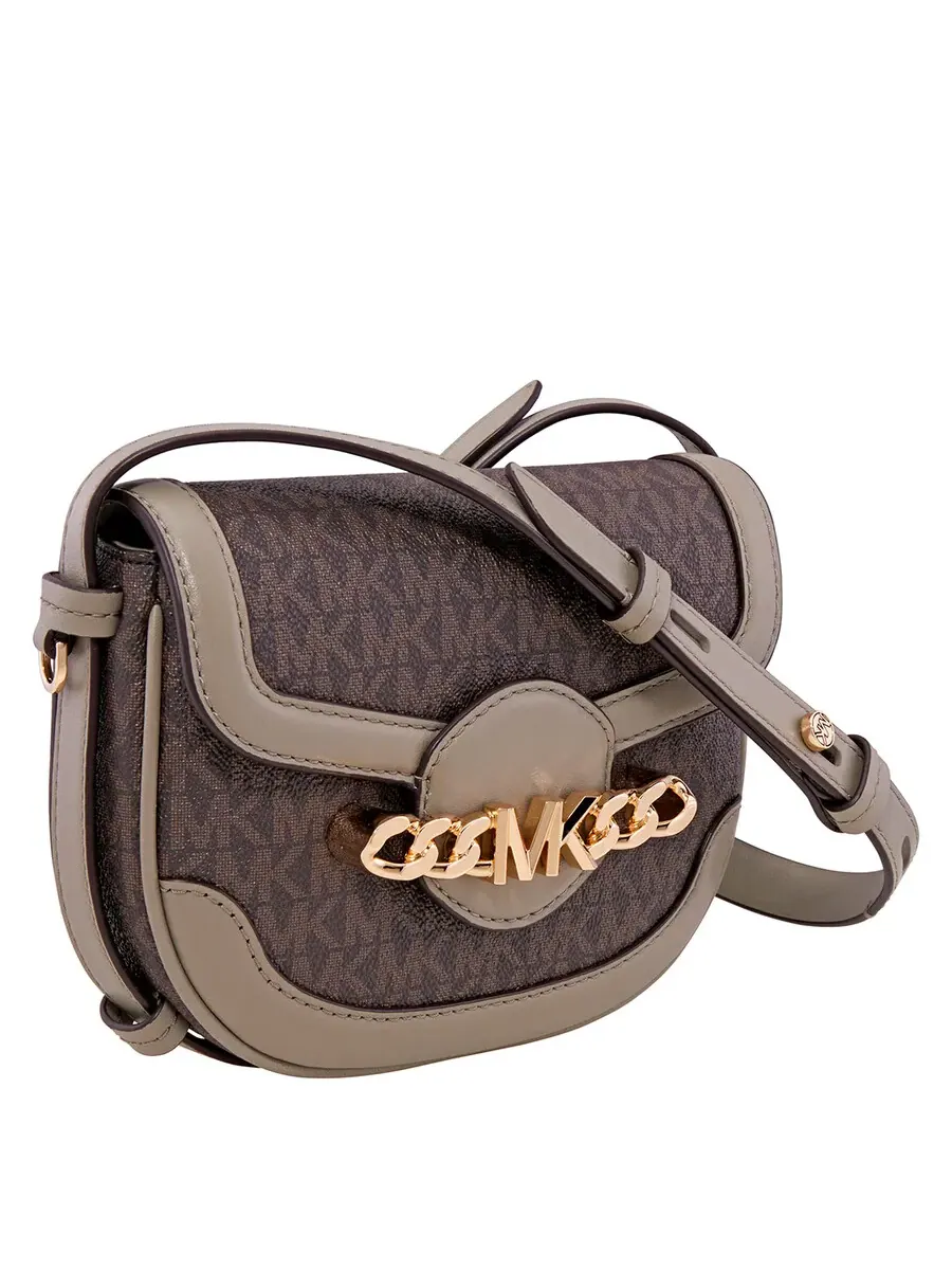 Женская сумка через плечо Michael Kors Hally, миниатюрная, с декором логотипом — 3
