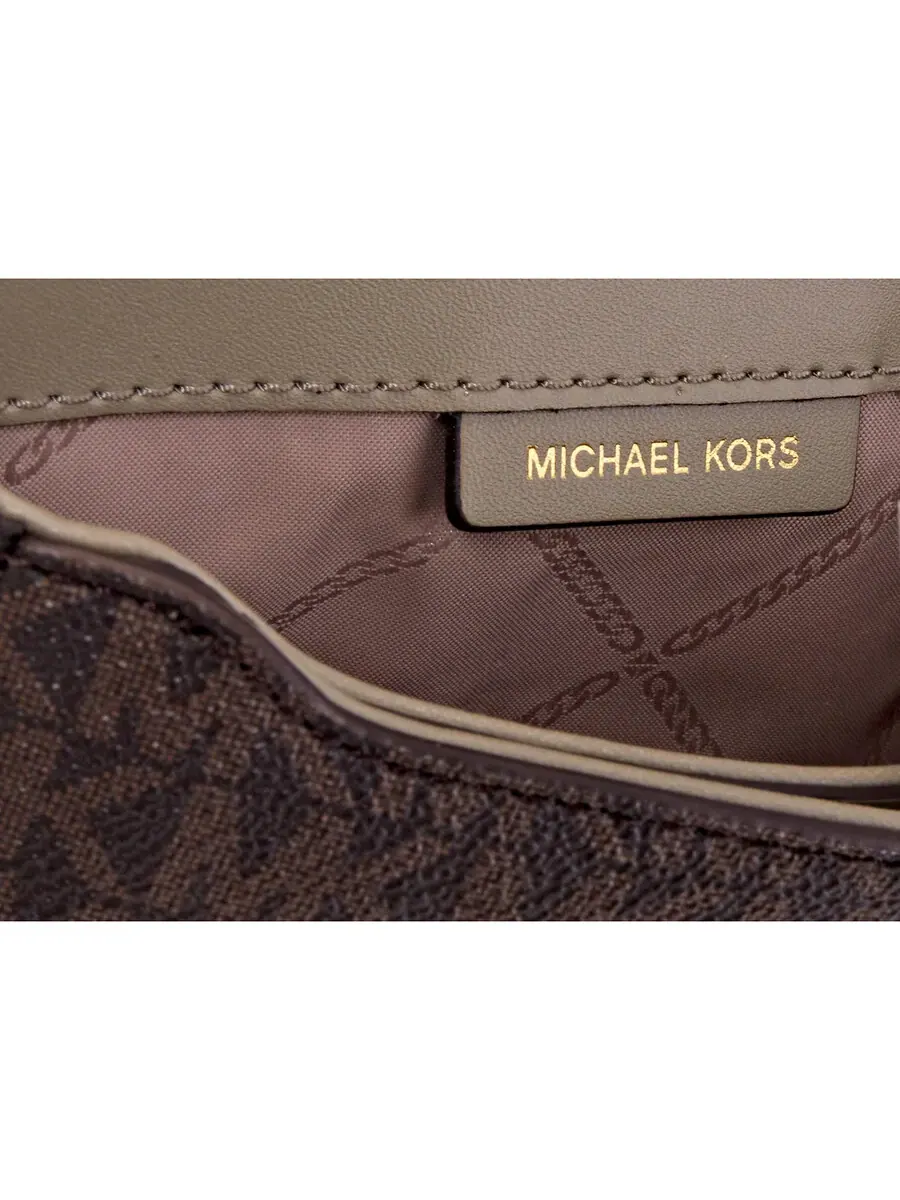 Женская сумка через плечо Michael Kors Hally, миниатюрная, с декором логотипом — 4
