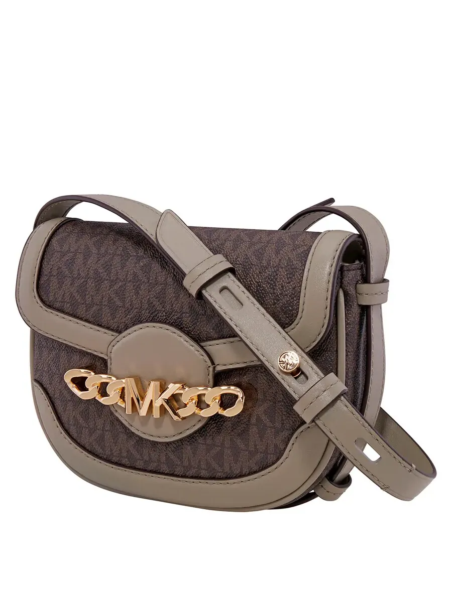 Женская сумка через плечо Michael Kors Hally, миниатюрная, с декором логотипом — 7