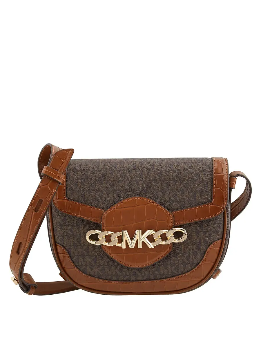 Женская сумка-конверт Michael Kors Hally среднего размера — изображение 1 из 6, каштановый