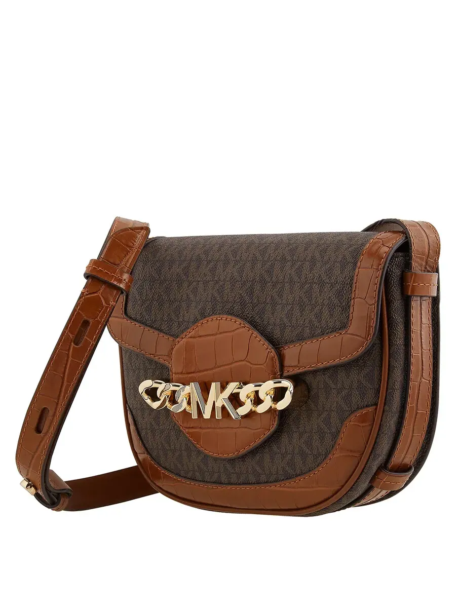 Женская сумка-конверт Michael Kors Hally среднего размера — изображение 3 из 6, каштановый