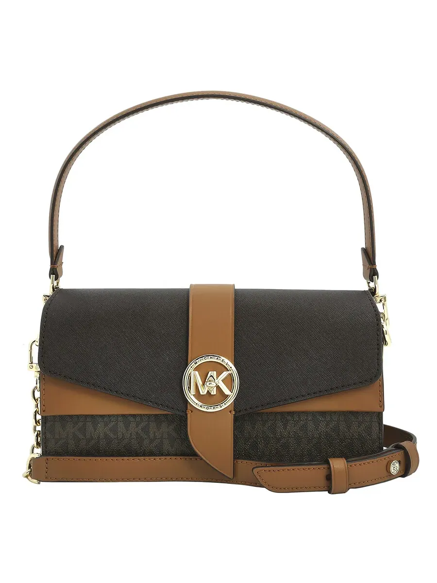 Женская сумка через плечо Michael Kors с монограммой — изображение 1 из 5, коричневый