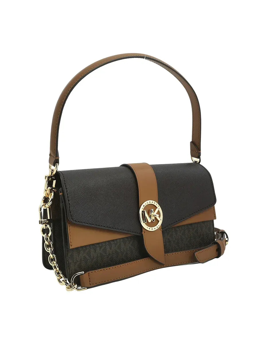 Женская сумка через плечо Michael Kors с монограммой — изображение 5 из 5, коричневый