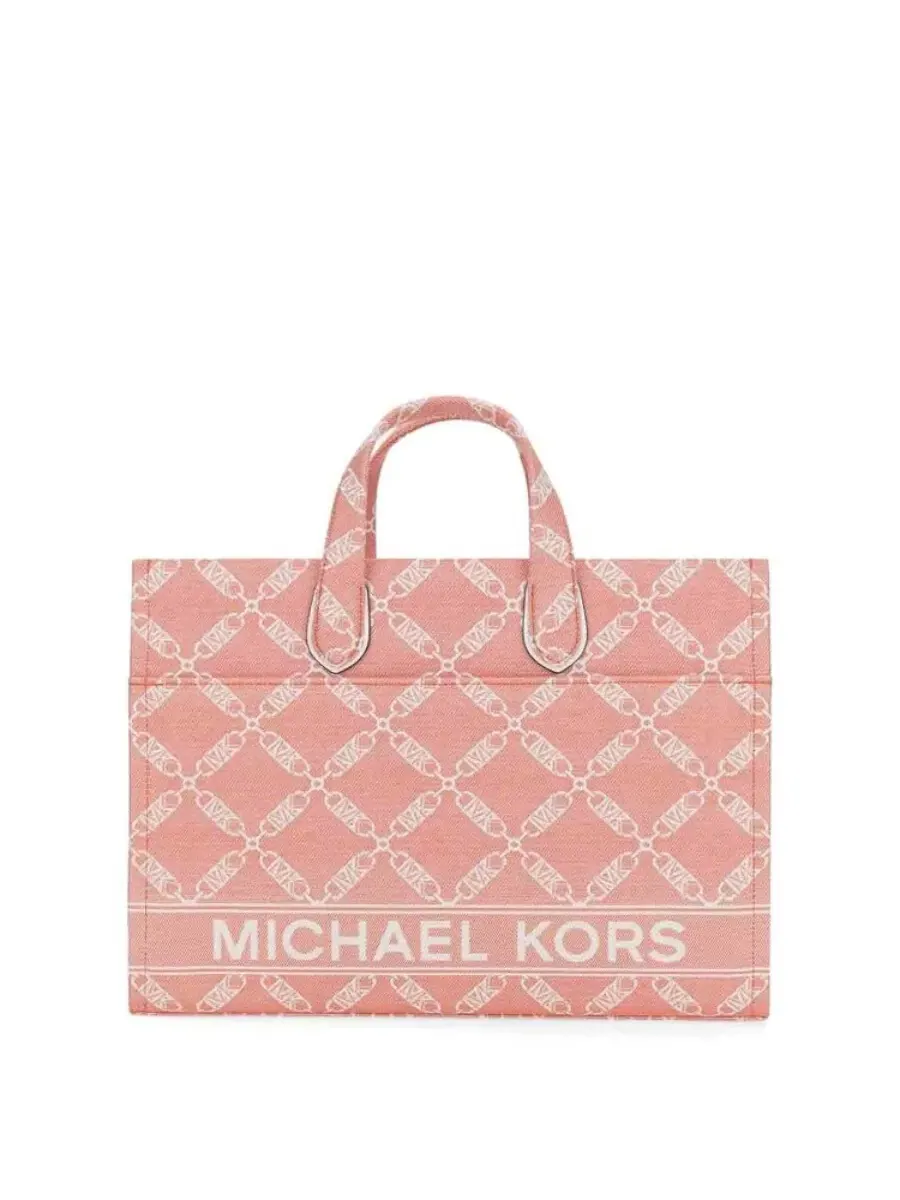 Женская сумка-тоут Michael Kors Gigi с жаккардовым логотипом — изображение 1 из 3, розовый
