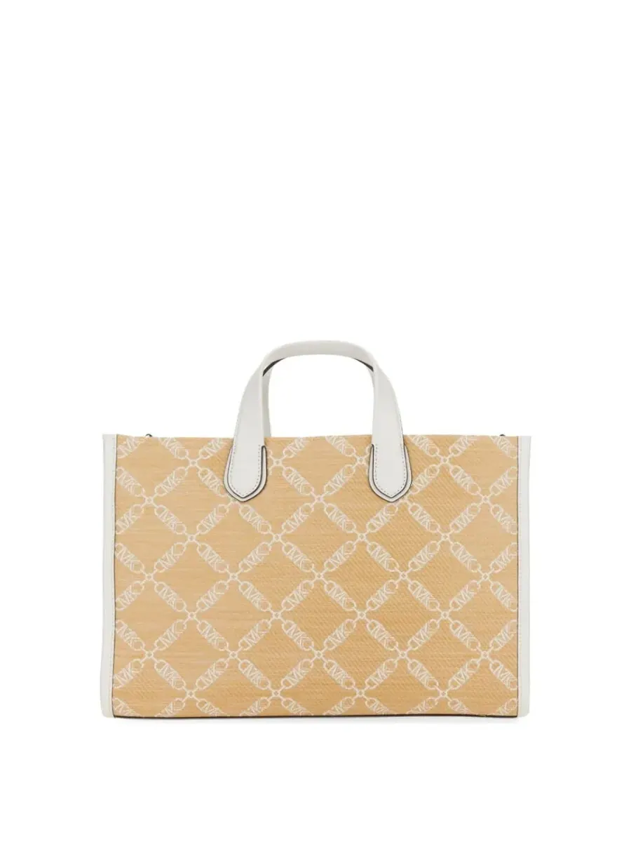 Женская сумка-тоут Michael Kors Gigi Monogram из жаккарда — изображение 2 из 3, белый