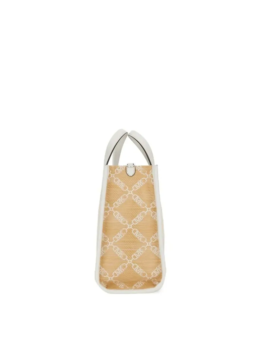 Женская сумка-тоут Michael Kors Gigi Monogram из жаккарда — изображение 3 из 3, белый