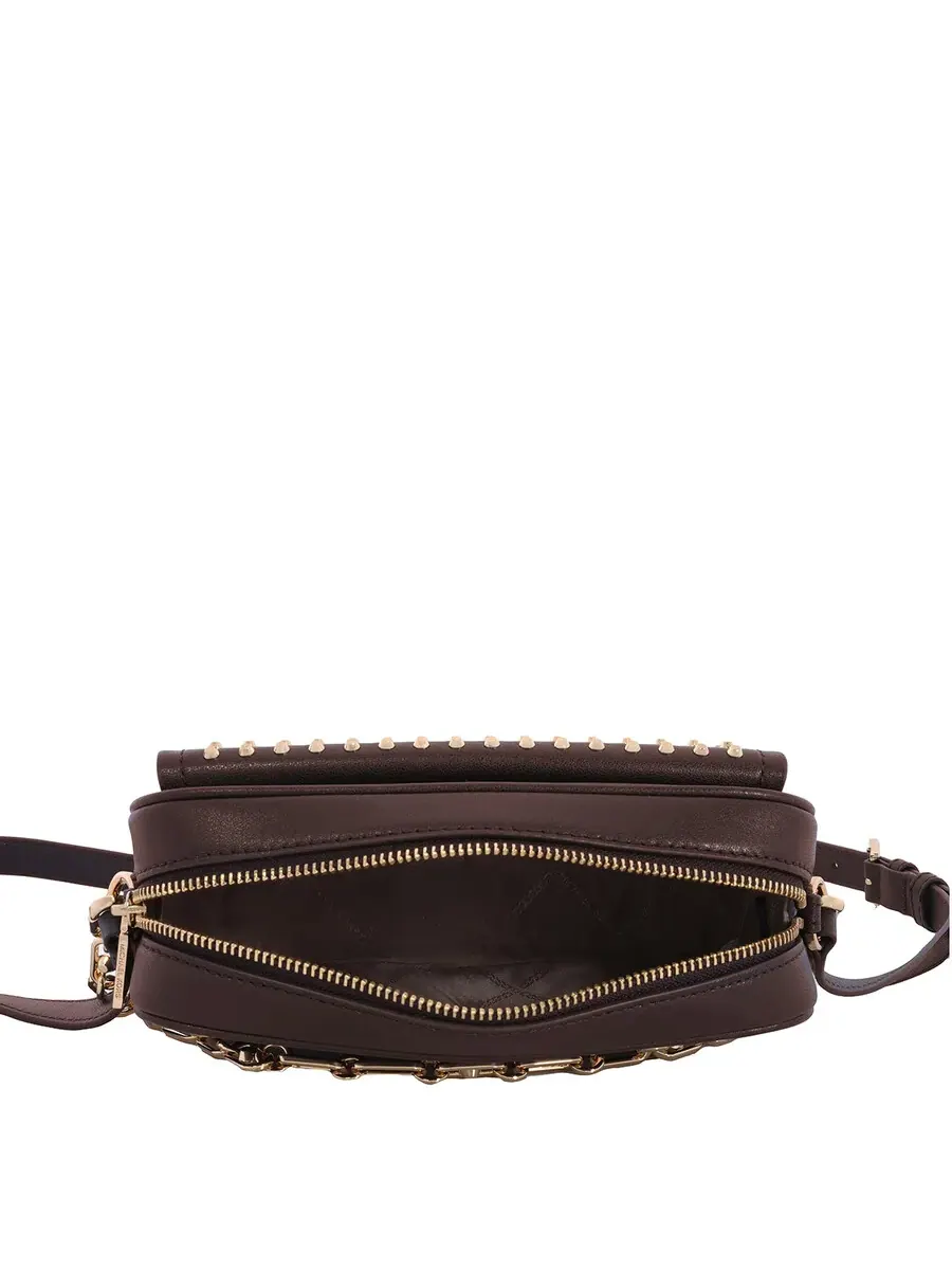 Женская кожаная сумка через плечо Michael Kors Parker с заклепками — изображение 5 из 5, шоколад