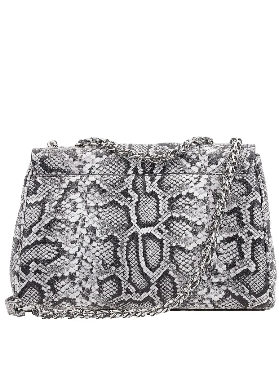 Женская сумка через плечо Michael Kors Parker из тисненой кожи с узором под змею — изображение 4 из 5, черный