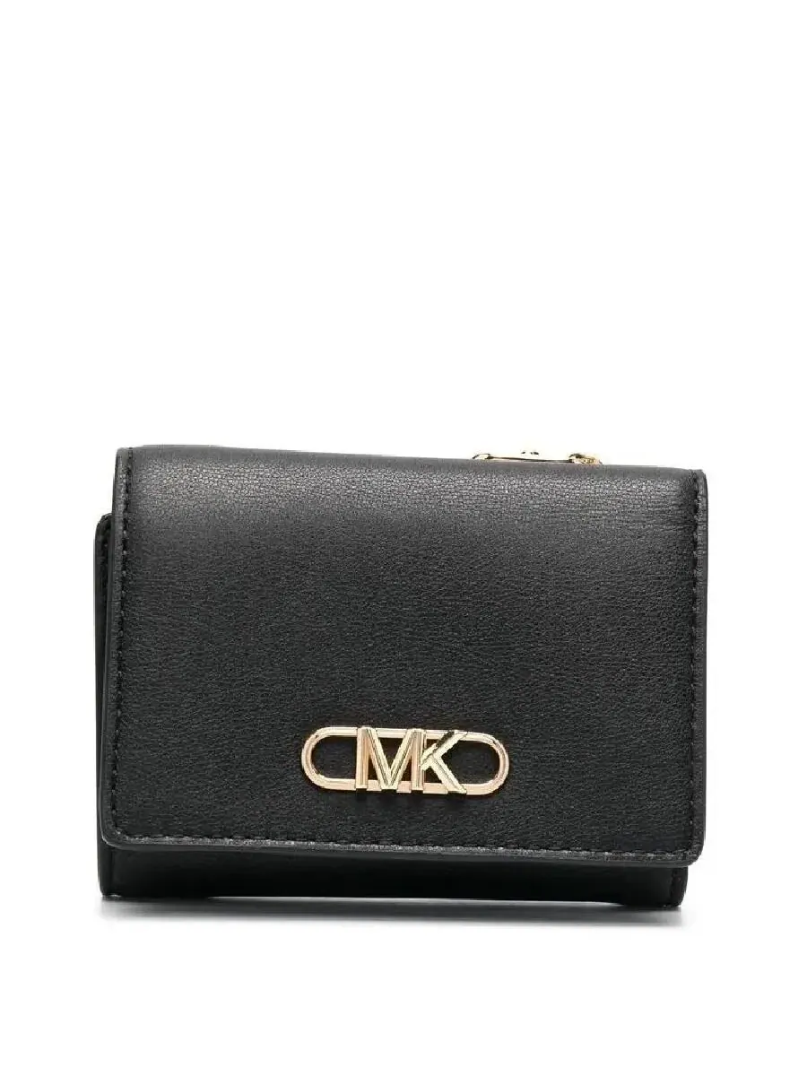 Кожаный кошелек Michael Kors Parker тройного сложения — изображение 1 из 4, черный