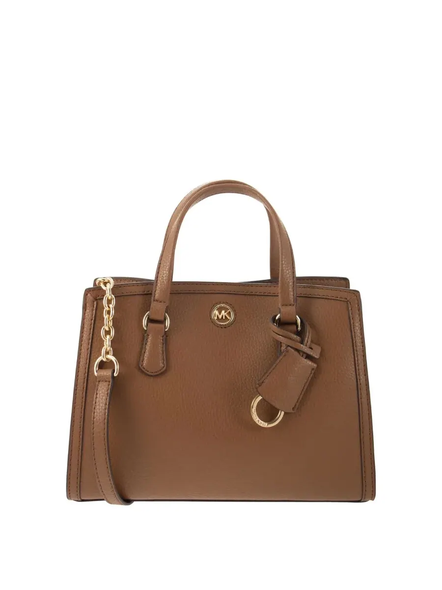Женская кожаная сумка-мессенджер Michael Kors Chantal, коричневая — изображение 1 из 3, коричневый