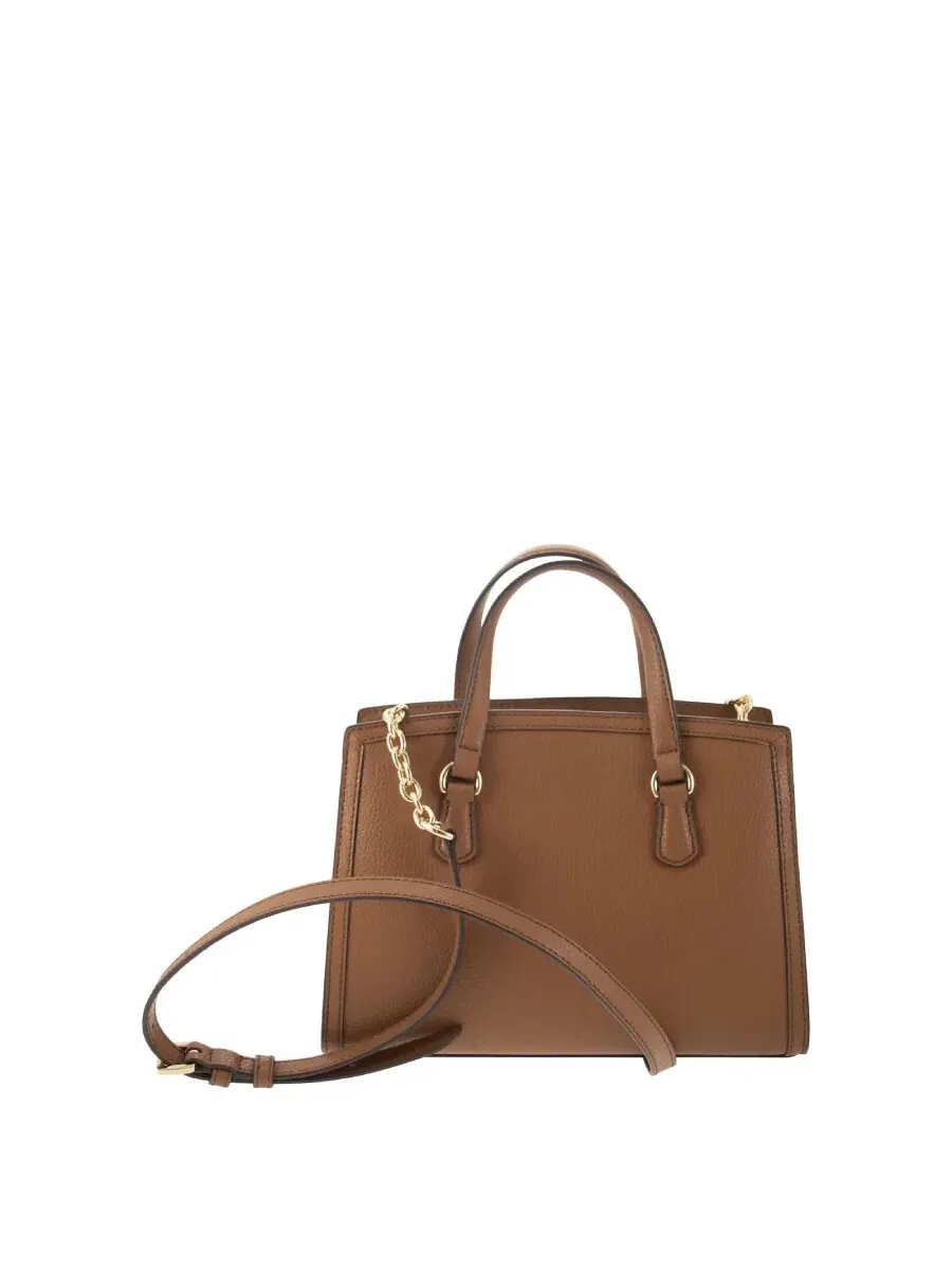 Женская кожаная сумка-мессенджер Michael Kors Chantal, коричневая — изображение 2 из 3, коричневый
