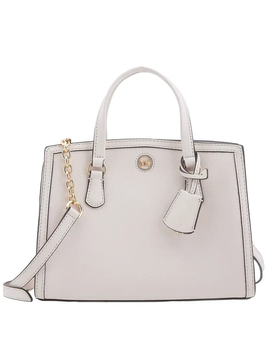 Женская кожаная сумка-мессенджер Michael Kors Chantal — изображение 1 из 5, белый