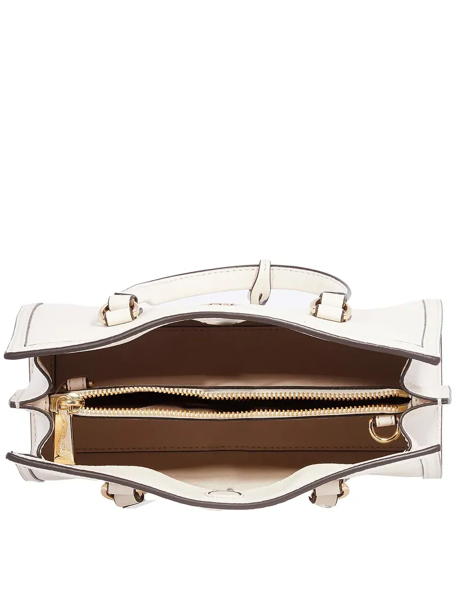 Женская кожаная сумка-мессенджер Michael Kors Chantal — изображение 5 из 5, белый