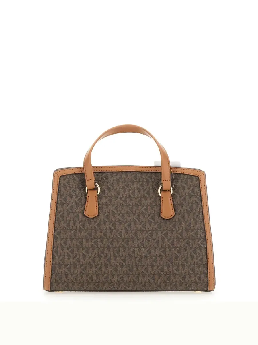 Женская сумка-мессенджер Michael Kors с монограммой — изображение 2 из 3, коричневый