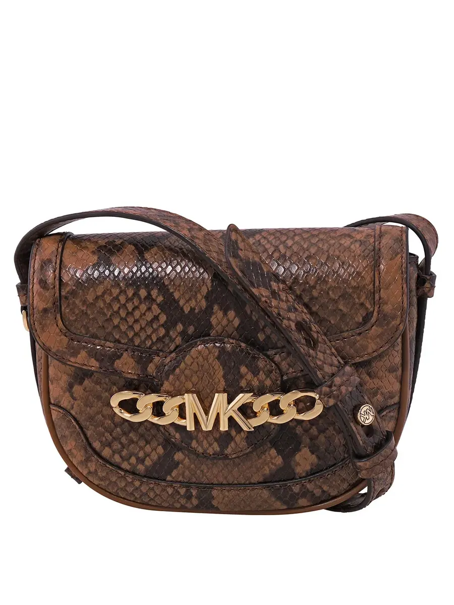 Женская сумка через плечо Michael Kors с тиснением под змеиную кожу — изображение 1 из 6, коричневый