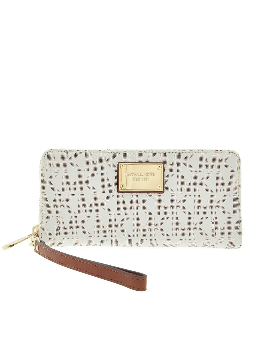Michael Kors Майкл Майкл Корс Кошелек Континенталь Jet Set Travel с логотипом — изображение 1 из 4, ванильный