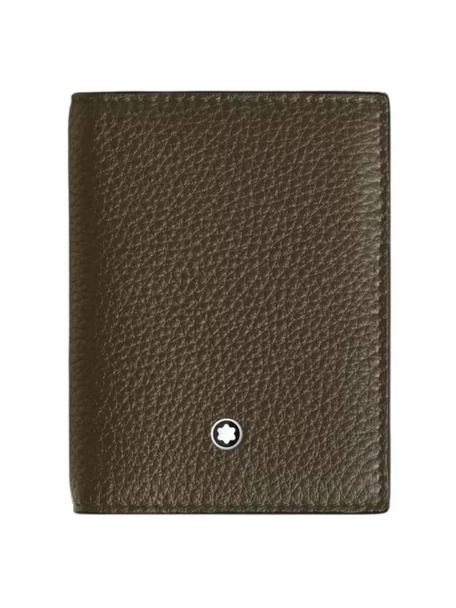 Картхолдер Montblanc из зернистой кожи на 4 карты — изображение 1 из 2, хаки