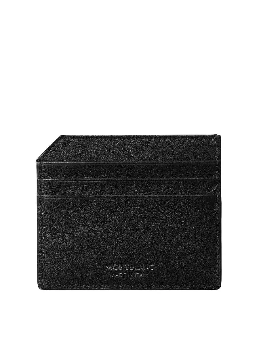 Детализированный кожаный футляр для карт Montblanc — изображение 2 из 3, черный