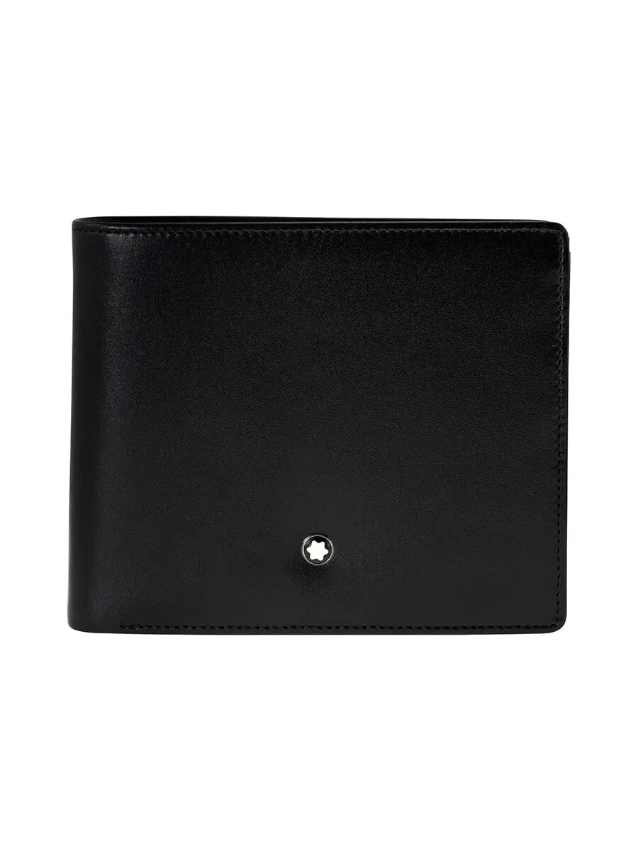 Мужской кожаный кошелек Montblanc Meisterstuck 10CC с отделением для монет 5524 — изображение 1 из 4, черный