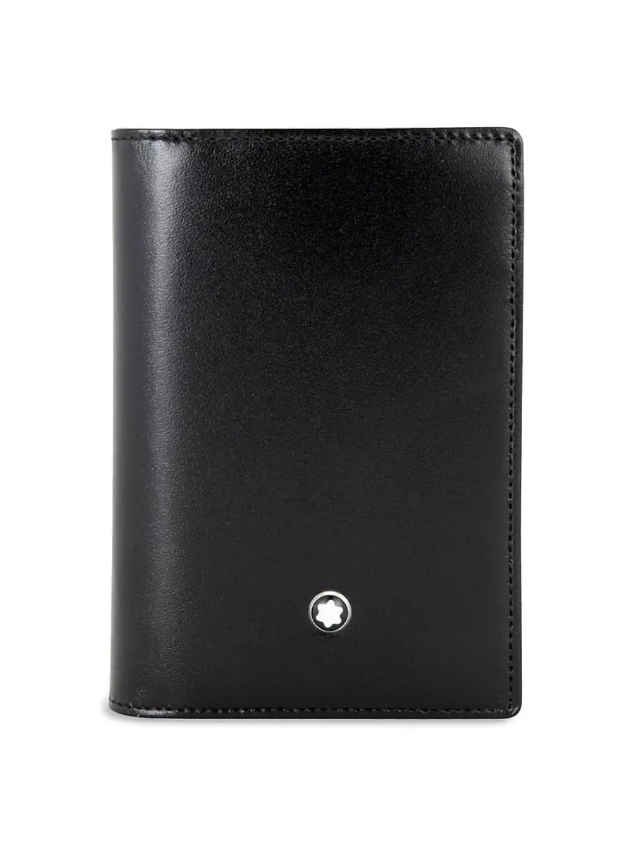 Кожаный держатель для карт Montblanc Meisterstuck на 4 карты — изображение 1 из 4, черный