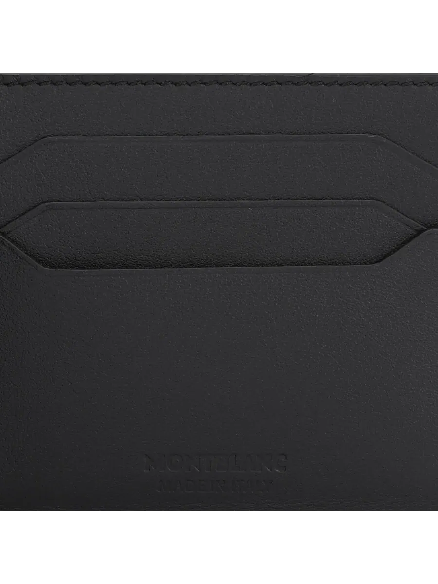 Кошелек Montblanc Meisterstück из черной кожи, мягкий, на 6 карт — изображение 4 из 6, черный