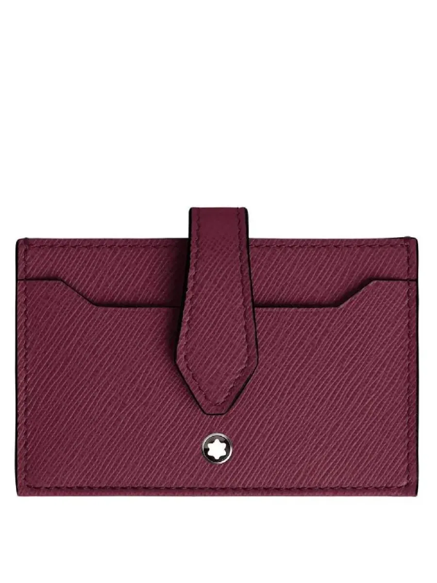 Визитница Montblanc Sartorial на 5 карт из кожи — изображение 1 из 2, бордовый