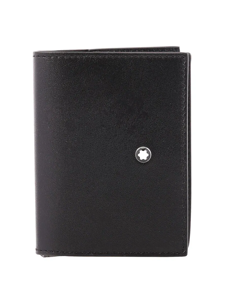 Кожаный держатель для карт Montblanc Soft Trio на 4 карточки — изображение 1 из 4, черный