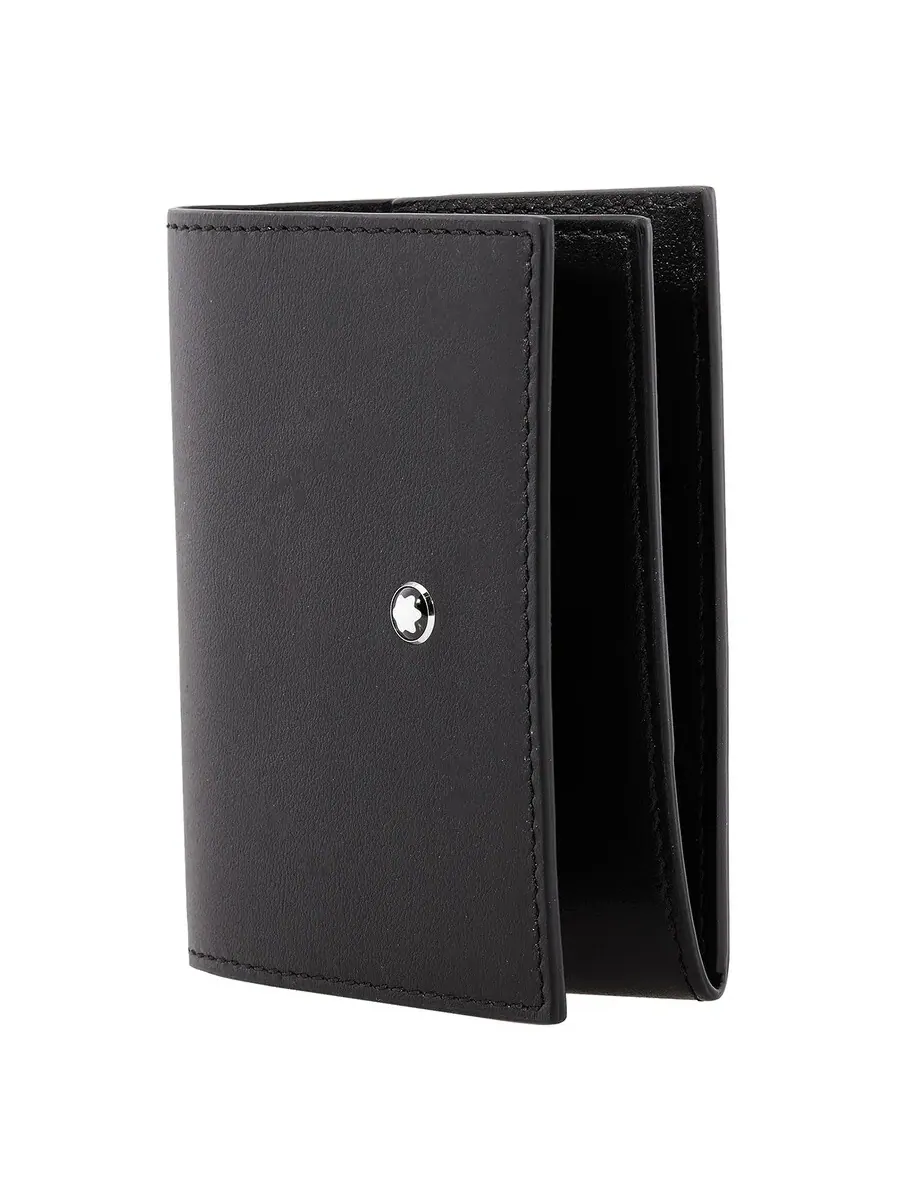 Кожаный держатель для карт Montblanc Soft Trio на 4 карточки — изображение 2 из 4, черный